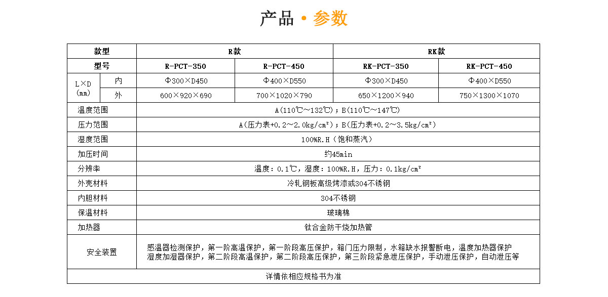 PCT高壓加速老化試驗(yàn)機(jī)參數(shù)