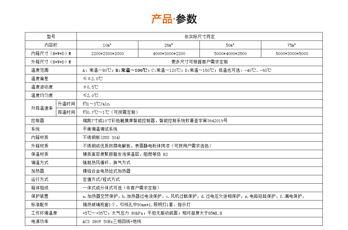 抽屜式老化房規(guī)格參數(shù)